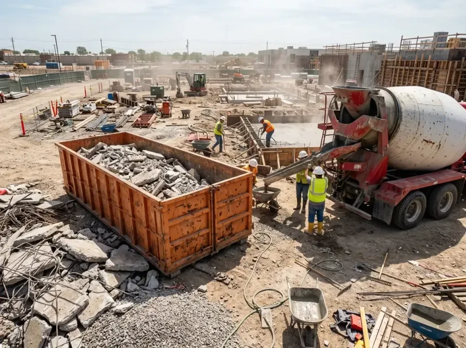 Roll-off Dumpster — Construction Site